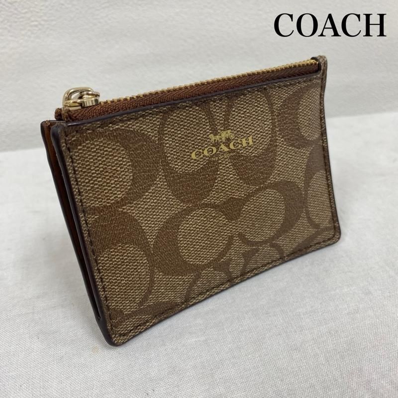 COACH コーチ　F16107 コインケース　パスケース　キーリング COACH コーチ F16107 シグネチャー PVC キーリング付き コイン
