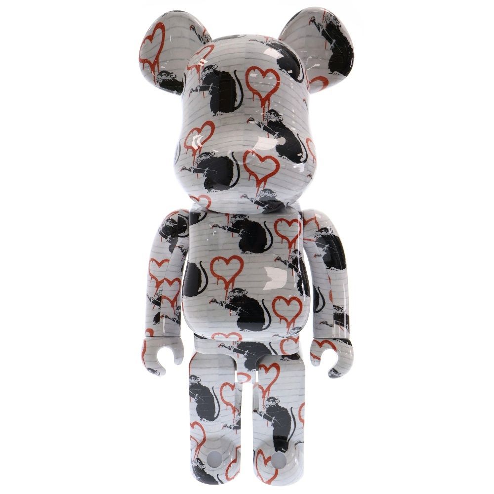 MEDICOM TOY (メディコムトイ) BE@RBRICK ×BANKSY LOVE RAT 1000% ベアブリック バンクシー ラブラット  総柄 フィギュア 人形 ホワイト/ブラック/レッド - メルカリ