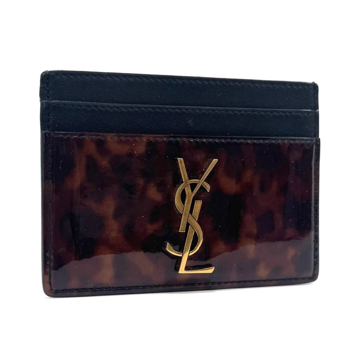 M04/065 イヴ・サンローラン 名刺入れ カードケース ゴールド ブラック M04/065 イヴ・サンローラン 名刺入れ カードケース ゴールド