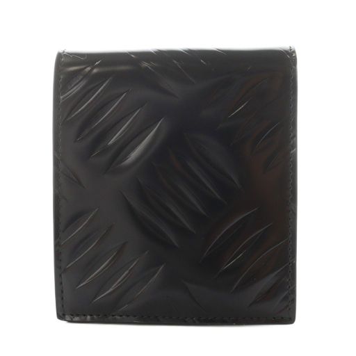 プラダ PRADA SPAZZOLATO BATTISTRADA 財布 二つ折り 小銭入れ ロゴ ブラッシュドレザー 黒 ブラック 2M0738 |AN19 OH