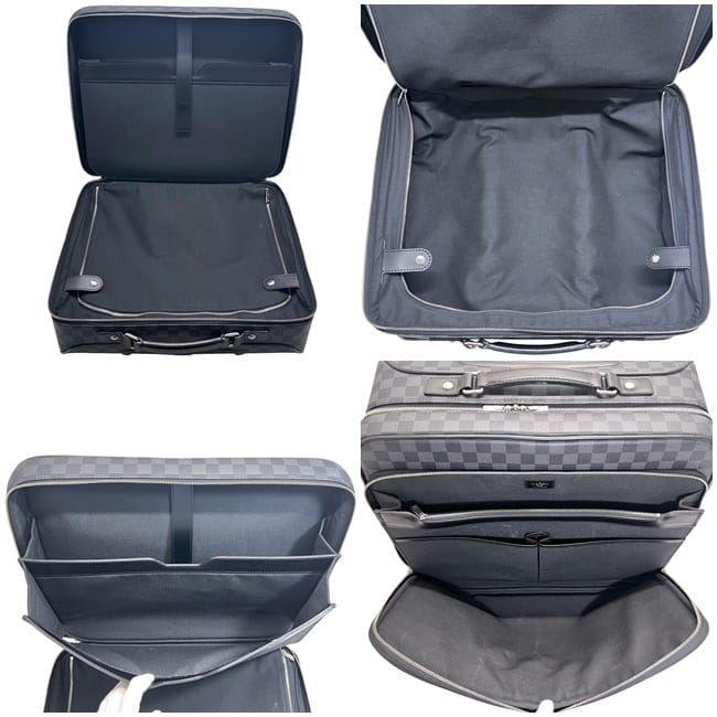 ルイ ヴィトン スーツケース パイロットケース ブラック グレー ダミエ