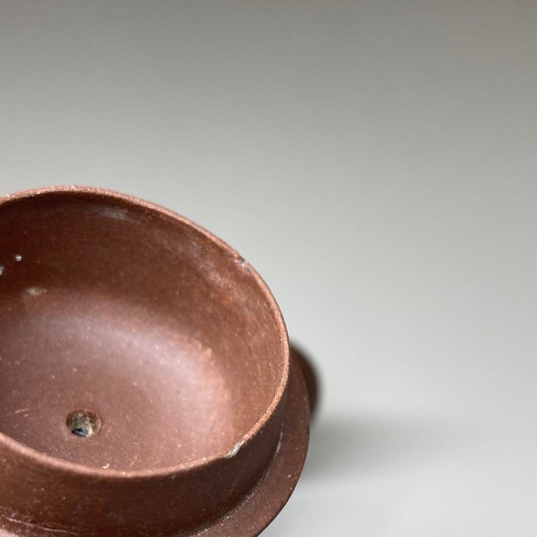 中国清時代 萬豊順紀 朱泥急須 横幅約9.5㎝ 東Y6-0822☆2Fトニコ