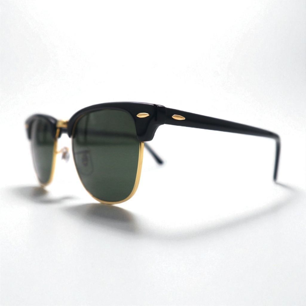 Ray-Ban クラブマスター ハーフリム サングラス ブラック RB 3016 W 0365 49-21 140 3 N イタリア製