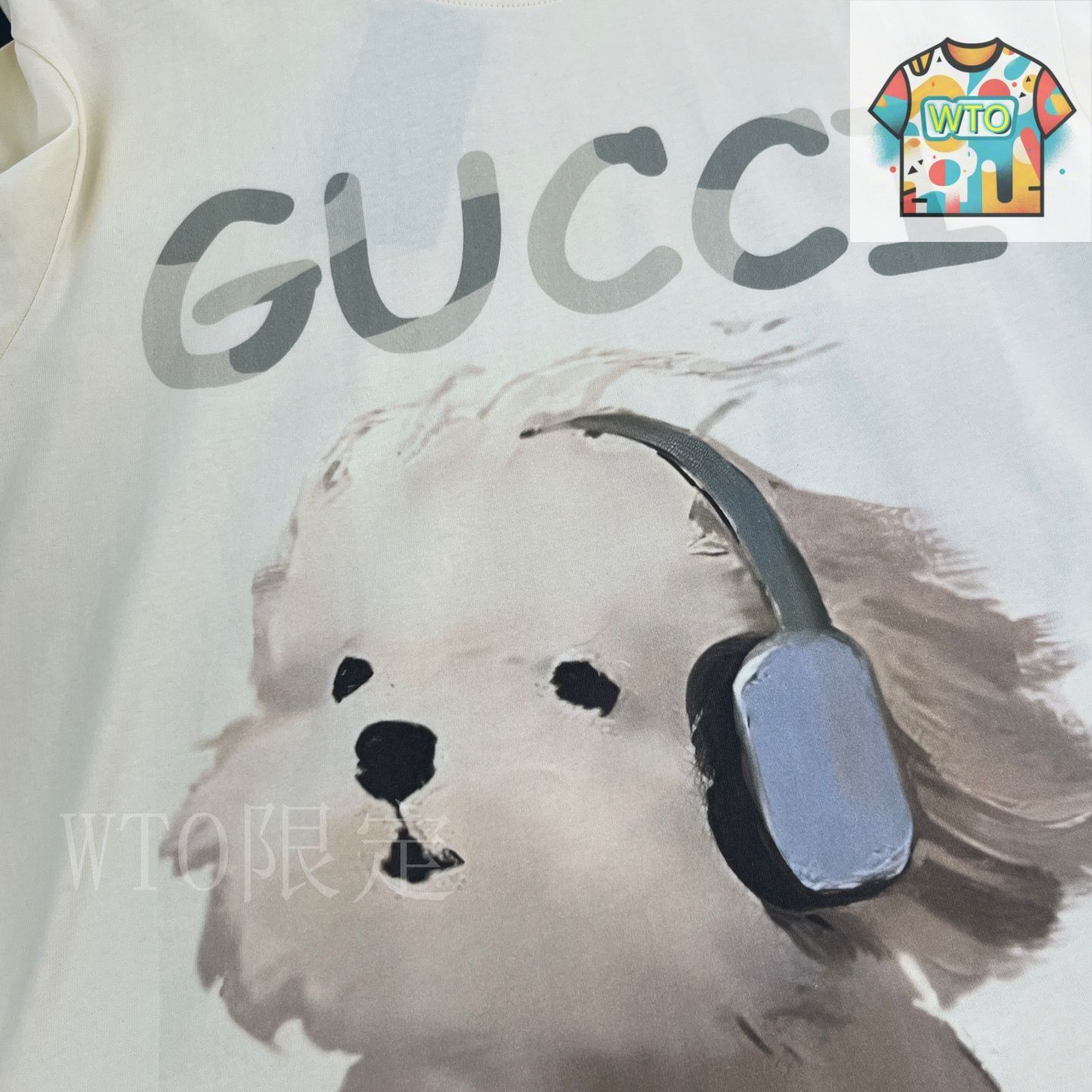 GUCCI 犬イラスト Tシャツ Mサイズ クリーム色 GUCCI 犬イラスト Tシャツ Mサイズ クリーム色 - メルカリ