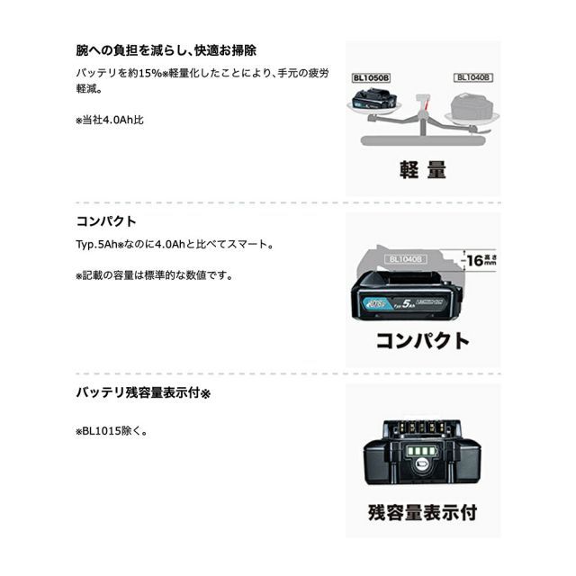 マキタ 充電式クリーナー CL108FDSTW カプセル式 10.8V Typ.5Ahバッテリ・充電器付 makita掃除機 マキタ 正規店 1年保証] 充電式 コードレス クリーナー CL108FDSTW