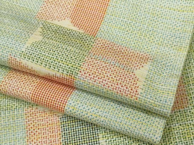 平和屋着物▽上質な紬 単衣 幾何学文様 正絹 逸品 CAAV0961ou - メルカリ 