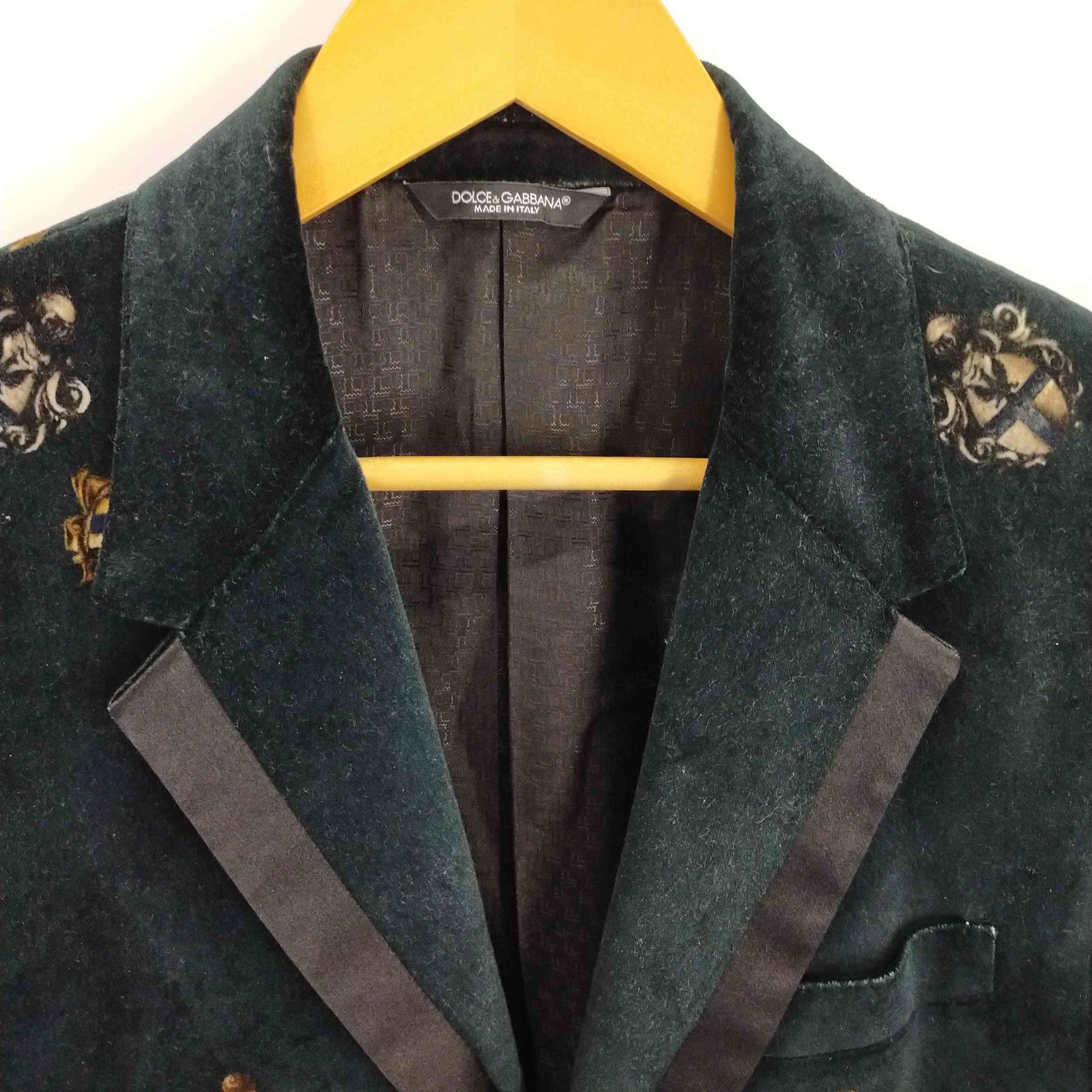 【極上品】Dolce & Gabbana ベルベット テーラードジャケット44 極上品】Dolce & Gabbana ベルベット テーラードジャケット44