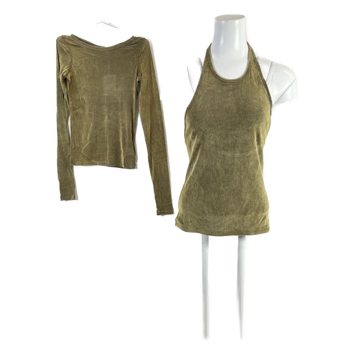 CLANE クラネ 24AW ｸﾞﾘｰﾝ 17105ｰ1222 TULLE FLOCKY LAYERED TOPS 1