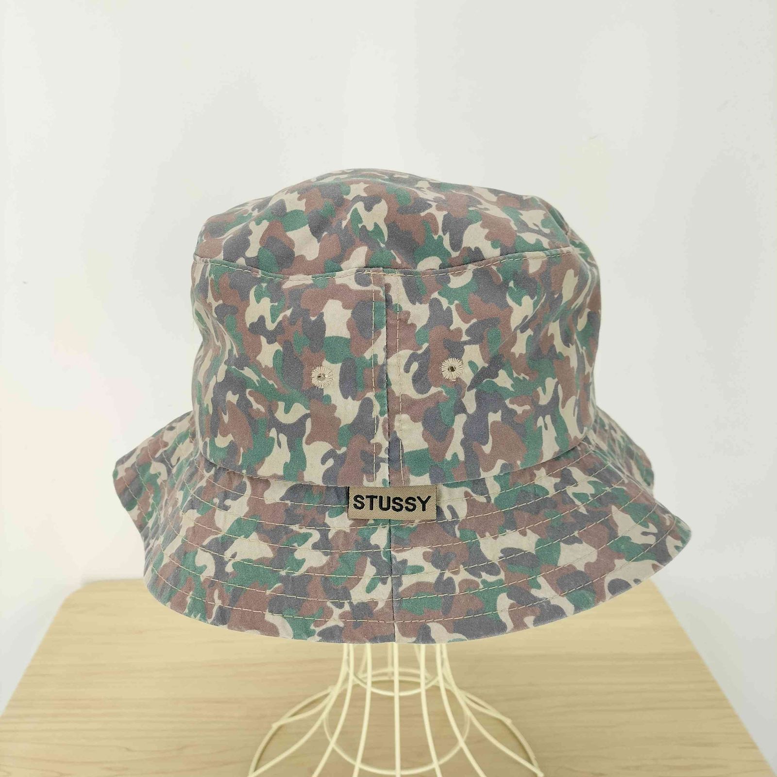 ステューシー Stussy OLD カモ柄バケットハット 紺タグ メンズ