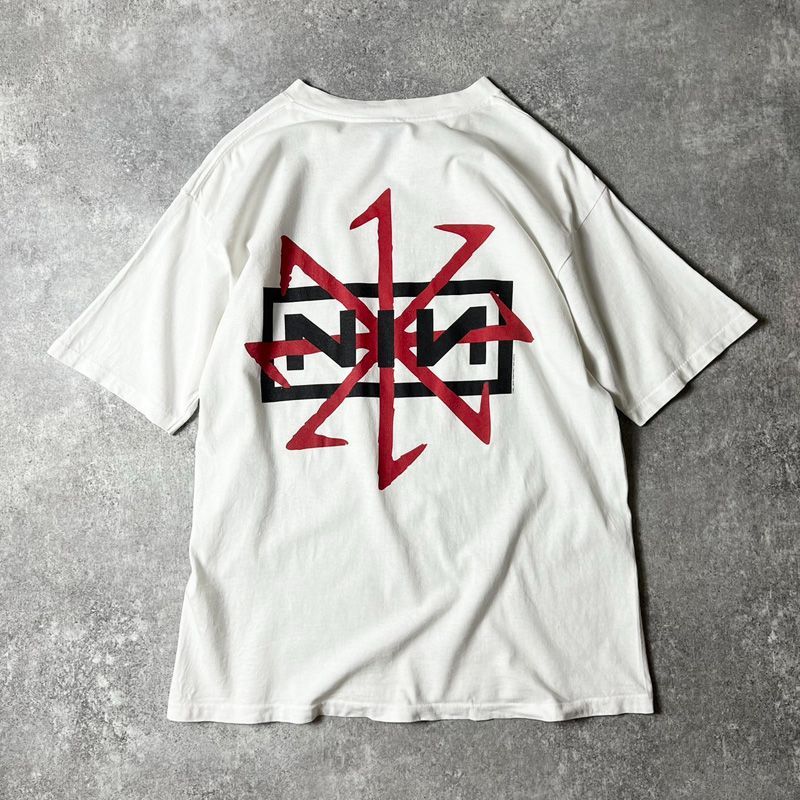 90s USA製 Nine Inch Nails オフィシャル 両面 プリント 半袖 Tシャツ 