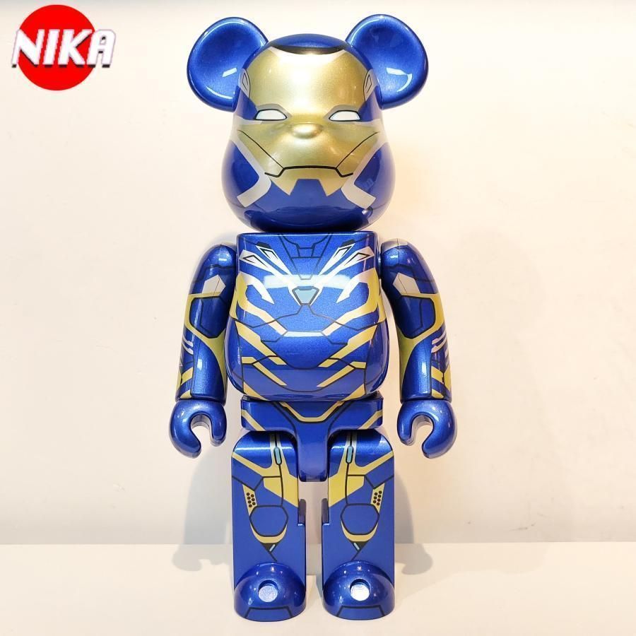 アイアンマン BE@RBRICK ベアブリック bearbrick 400% 28cm フィギュア ブルー 男の子 玩具 模型 置き物 飾り  プレゼント - メルカリ