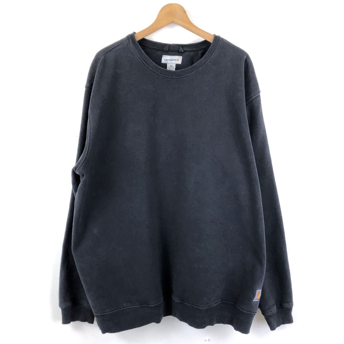 【古着】 Carhartt カーハート スウェット 無地 ブラック系 メンズXL以上 【中古】 n048465