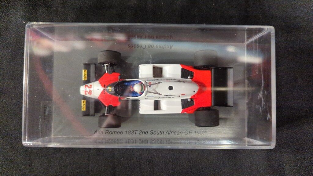 Spark model 1/43 Alfa Romeo 183T No.22 2nd South African GP 1983