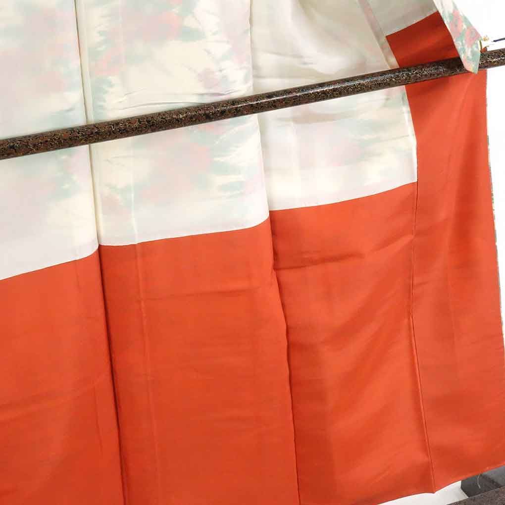 紬 身丈158cm 裄65cm 前幅23.5cm 後幅28.5cm 袖丈48cm 袷仕立 正絹