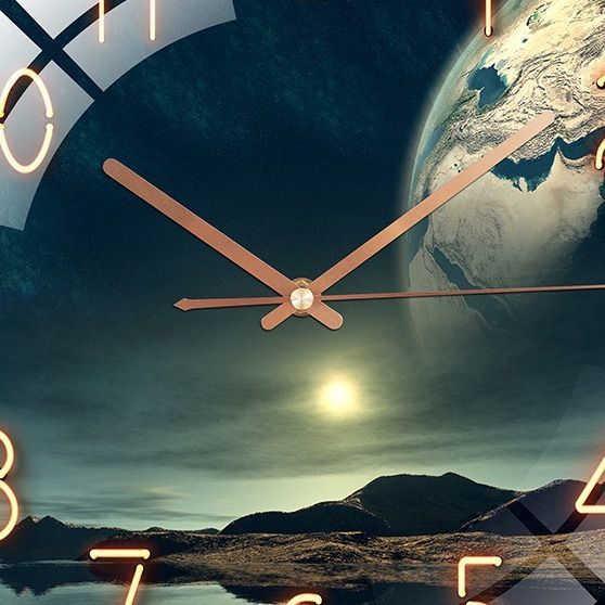 ウォールクロック 掛け時計 壁掛け時計 強化ガラス サイレント 静音 電池式 クリエイティブ スタイリッシュ 直径30cm 丸型 インテリア時計 壁掛け 時計 おしゃれ モダン インテリア アート 稲