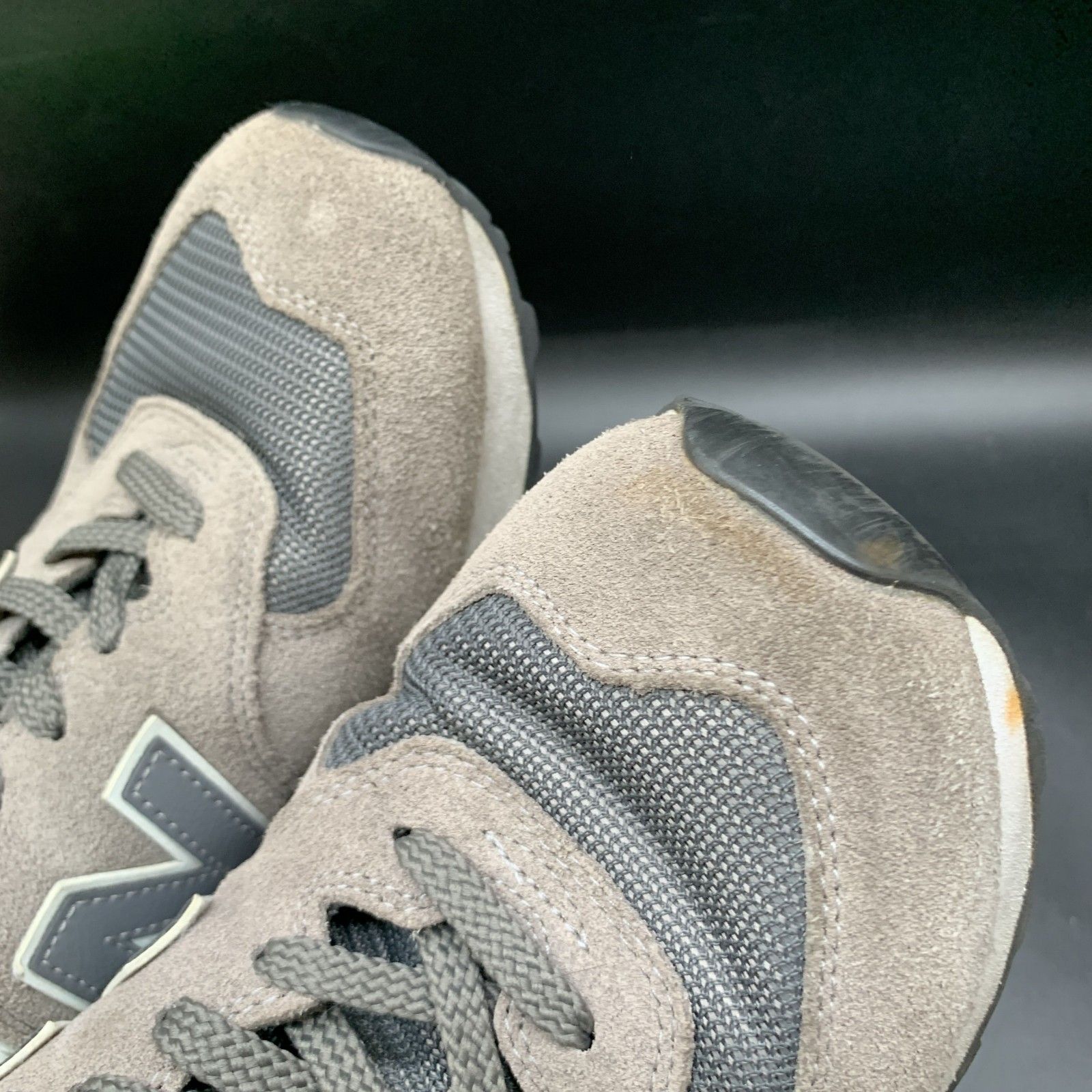 N374　New Balance ニューバランス ML574ESN スエード メッシュ スニーカー size27cm/グレー メンズシューズ　靴 N374 New Balance ニューバランス ML574ESN スエード メッシュ