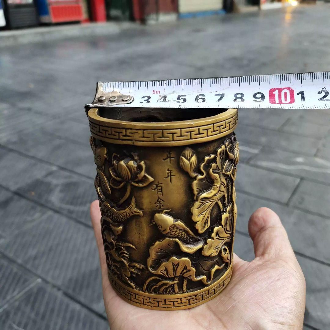 銅器 筆箱 文房具 蓮花筆箱 装飾品 工芸品 置物 木彫 筆箱・ペンケース