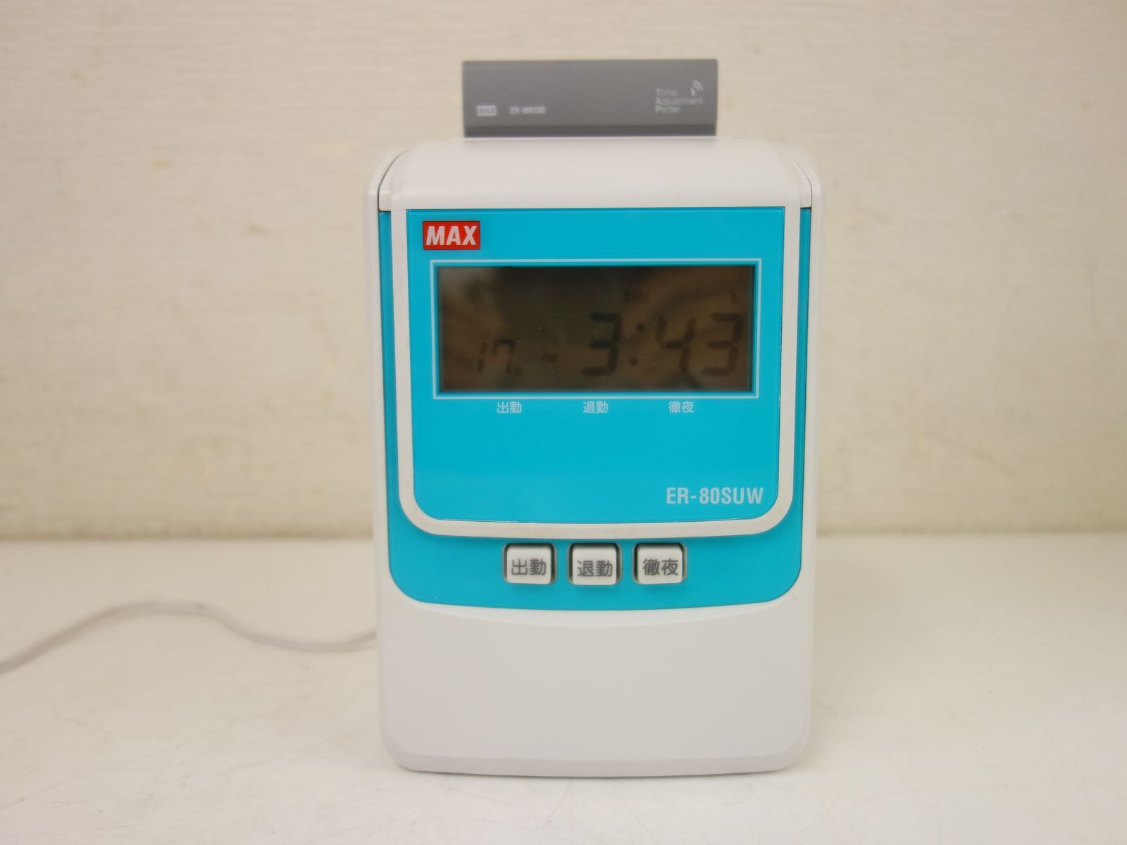 中古】M▽マックス タイムレコーダ タイムカード 電波時計 100V ER