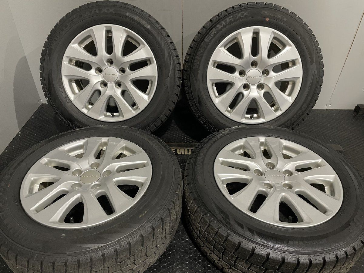 【DUNLOP WM02 215/60R16】スタッドレス【HONDA Modulo ヴェゼル モデューロ 純正ホイール 16インチ 7J5HPCD114.3+55】バリ溝　(MTN366)