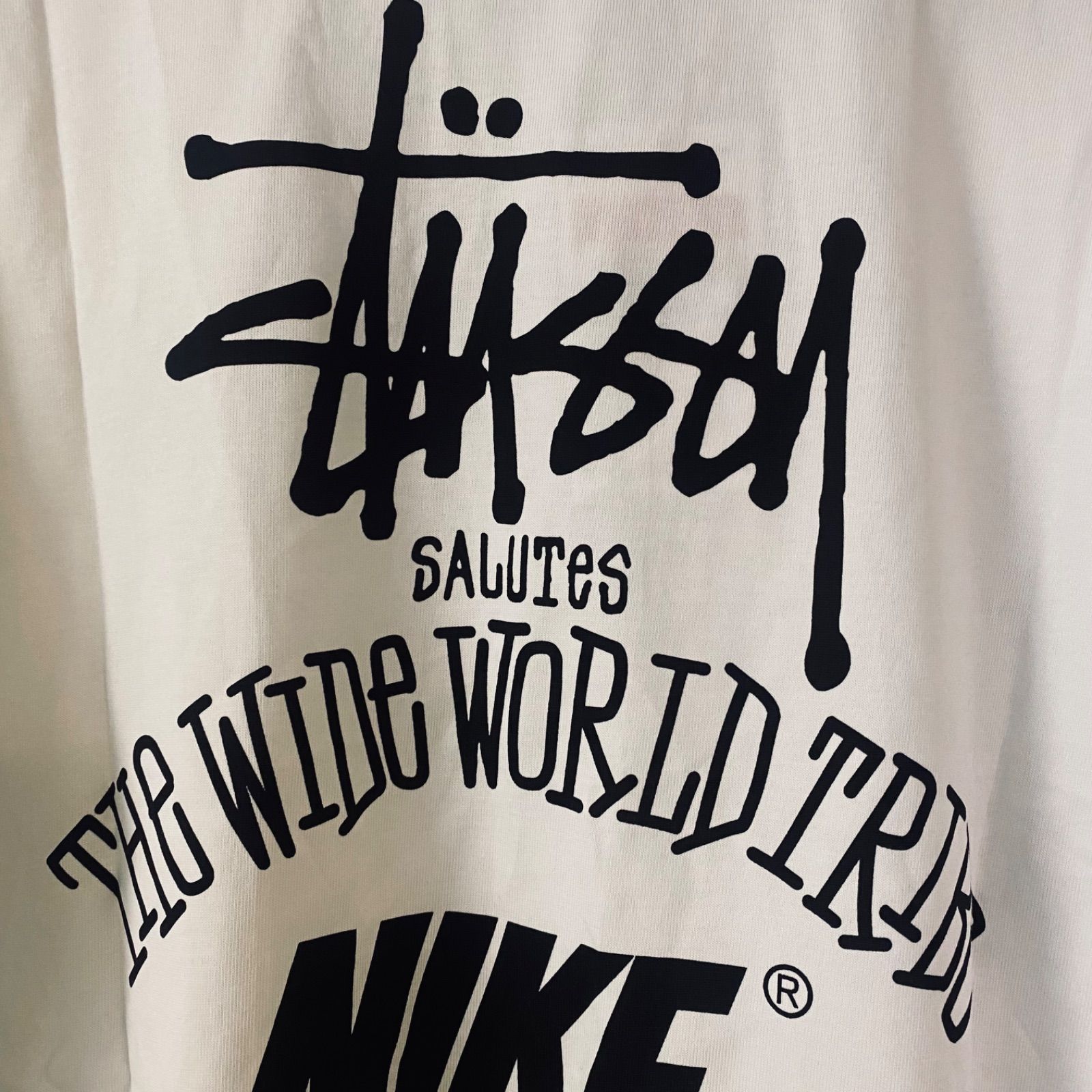 STUSSY x NIKE コラボ Tシャツ 半袖 ホワイト - メルカリ