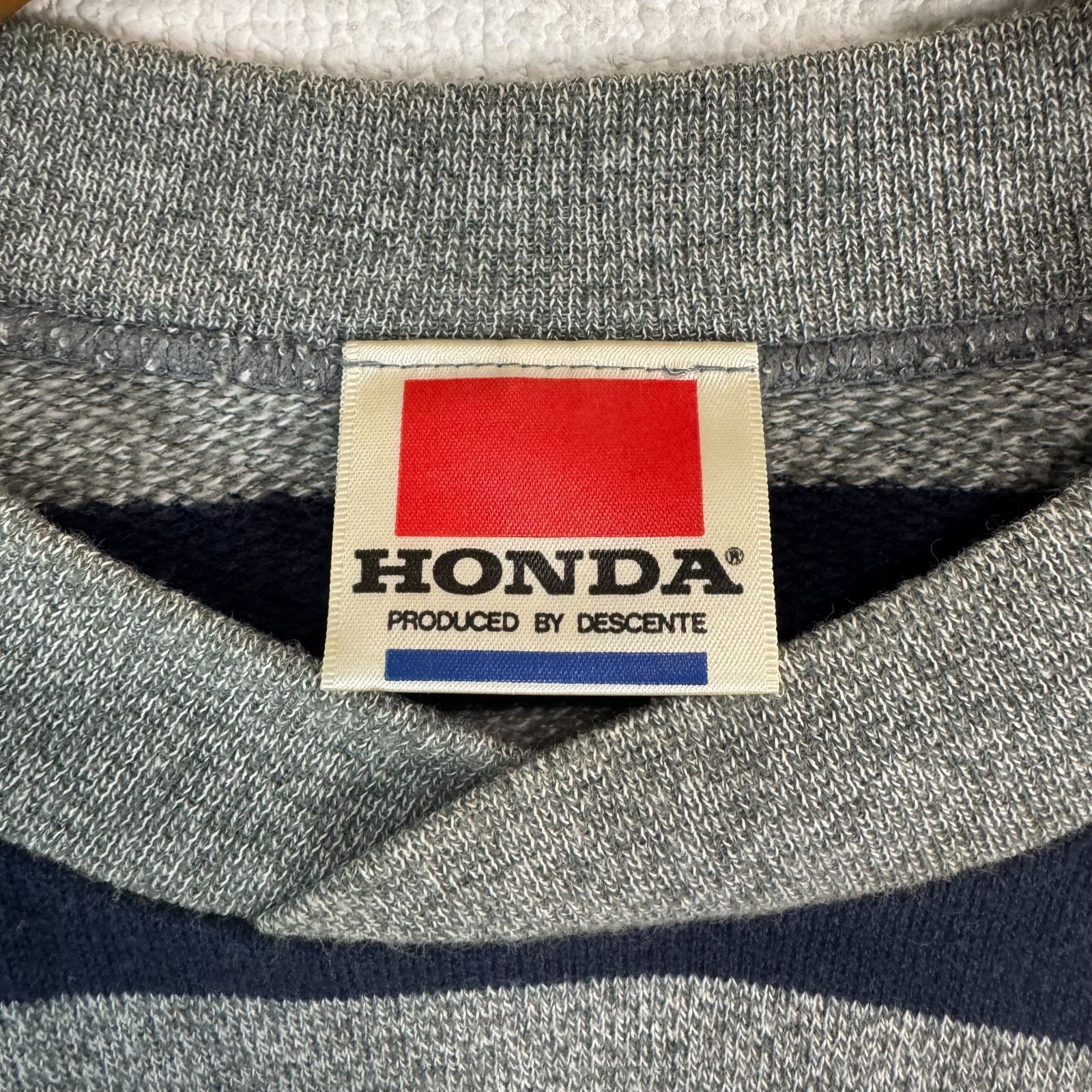 90s HONDA アメカジ 企業ロゴ ホンダ ボーダー柄 ワンポイントロゴ 