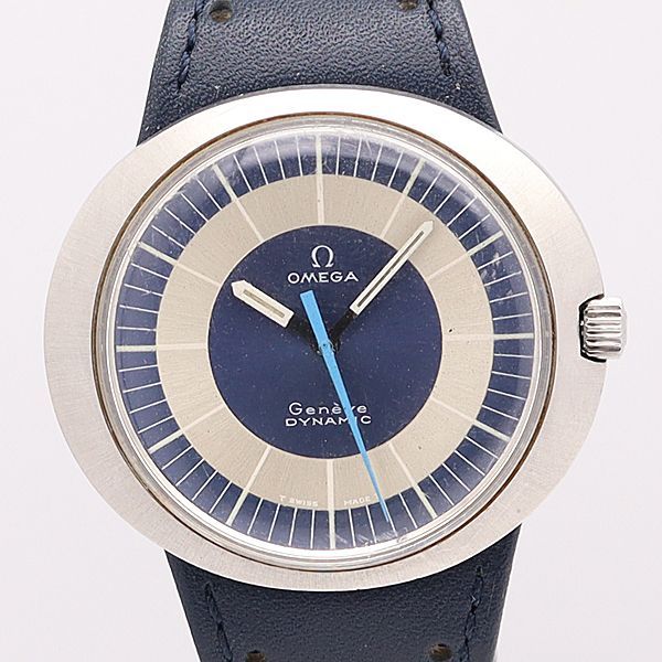 OMEGA　 ジュネーブ　デイト　自動巻き メンズ腕時計　 青文字盤　稼働品 Yahoo!オークション -「青文字盤」(その他) (オメガ)の落札相場