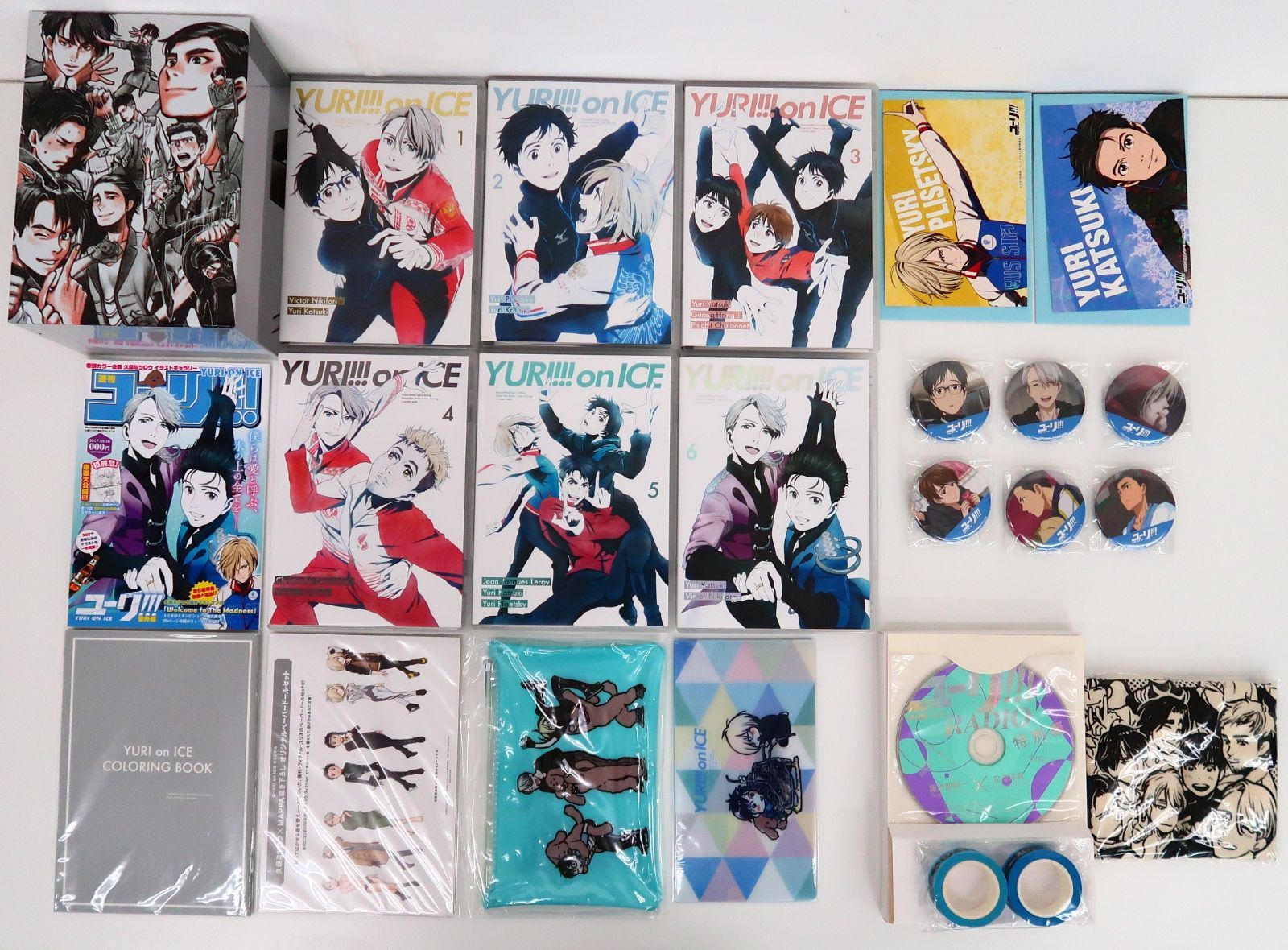 ユーリ!!! on ICE Blu-ray 全6巻 収納BOX＋全巻購入特典冊子