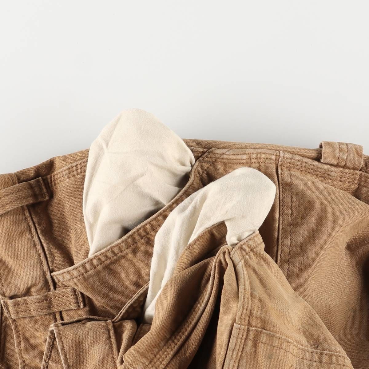 ど*や様 カーハート　ダブルニー　ダックペインターパンツ　フェード　古着　ブラッ 希少 USA製 Carhartt B01 ダブルニー ダック ペインターパンツ