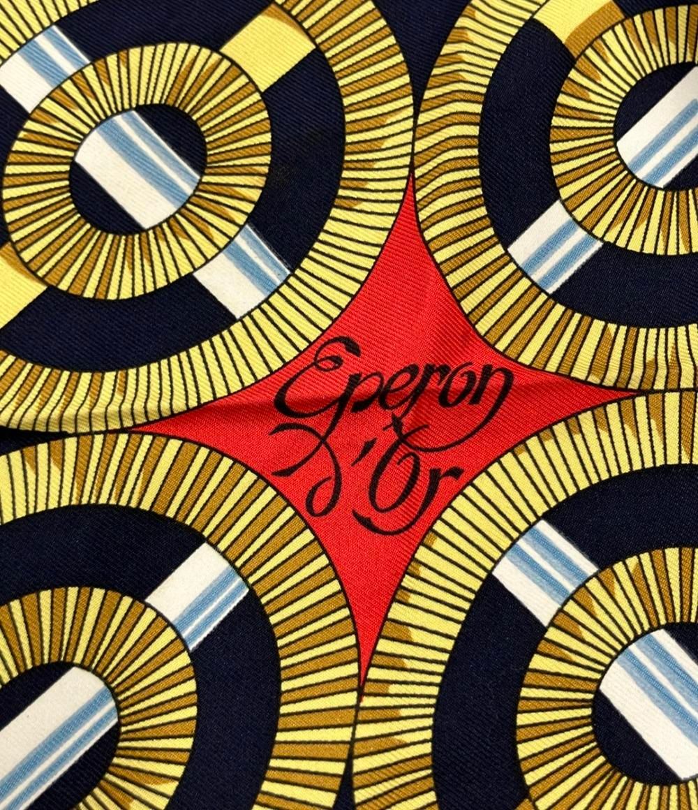 エルメス スカーフ カレ90 シルク100% 黄金の拍車 Eperon d'or