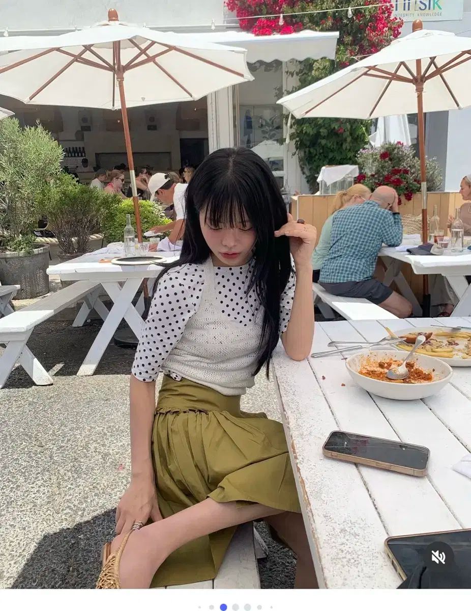 Without Summer オードリー ミディ スカート オリーブ