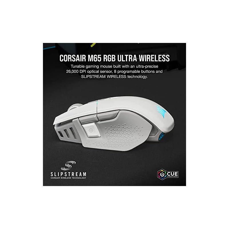 CORSAIR M65 RGB ULTRA WIRELESS チューニング FPS ワイヤレスゲーミングマウス ホワイト CH-9319511-AP2