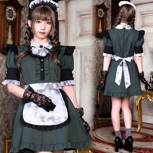 ネオゾンビ ホラーハウスメイド ゾンビ コスプレ メイド服 衣装 ホラー なりきり 大人用 女性用 レディース カワイイ キュート ハロウィン イベント 909408 - メルカリ