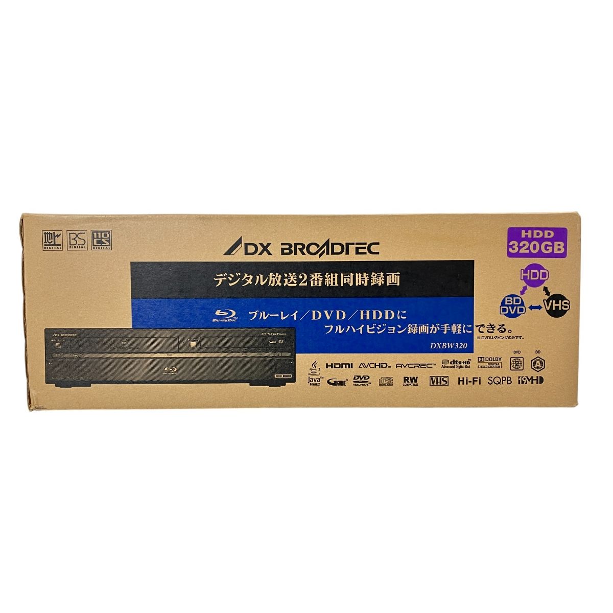 DXアンテナ DXBW320 320GB HDD/BD/VHSレコーダー 未使用 DXアンテナ DXBW320 320GB HDD/BD/VHSレコーダー 未使用