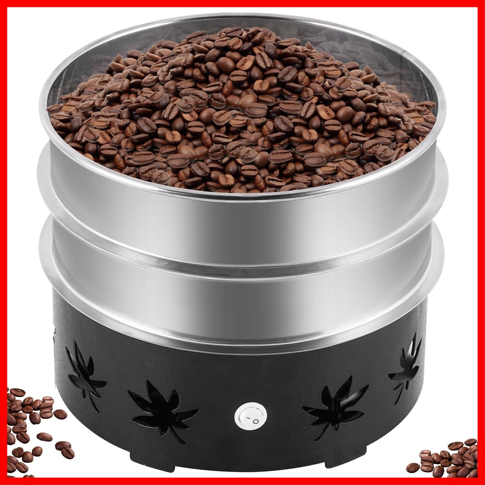 【在庫処分】コーヒー焙煎冷却 コーヒー焙煎冷却機 Coffee Beans コーヒー豆クーラー Cooler 二重のザルに付き コーヒークーラー 500ｇ 業務用 JIAWANSHUN 家庭用110V 黒い