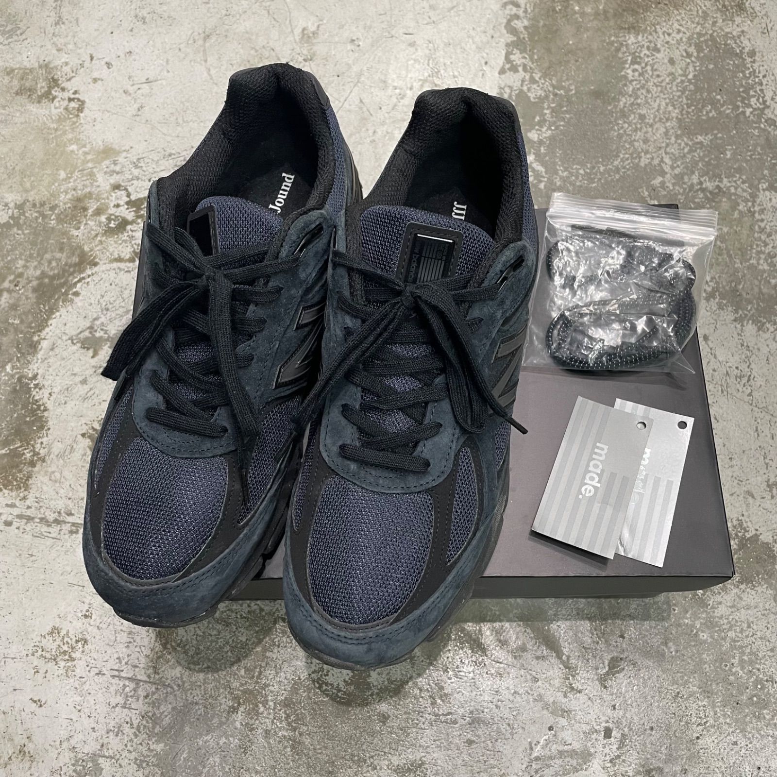 JJJJound New Balance 990V4 Navy スエード スニーカー M990JJ4 