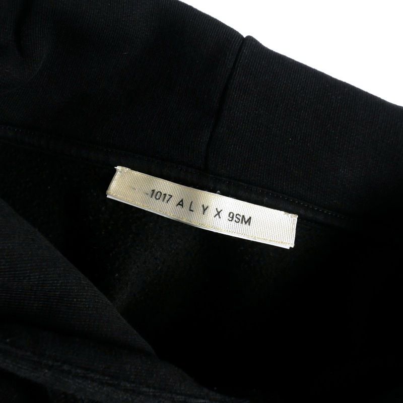 アリクス ALYX 袖ロゴ パーカー フーディー 長袖 L ブラック 黒  
