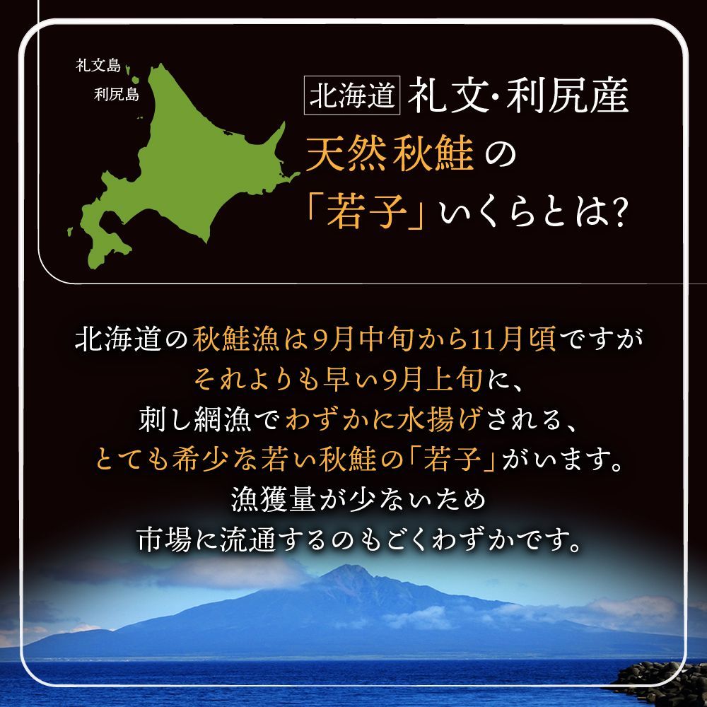 (a017-06)北海道礼文・利尻産 秋鮭若子のいくら醤油漬け100g×4 特定業者のみ販売が許された希少な「若子のいくら」濃厚なとろみとくちどけを実感 ご褒美や贈答用に【全国送料無料】