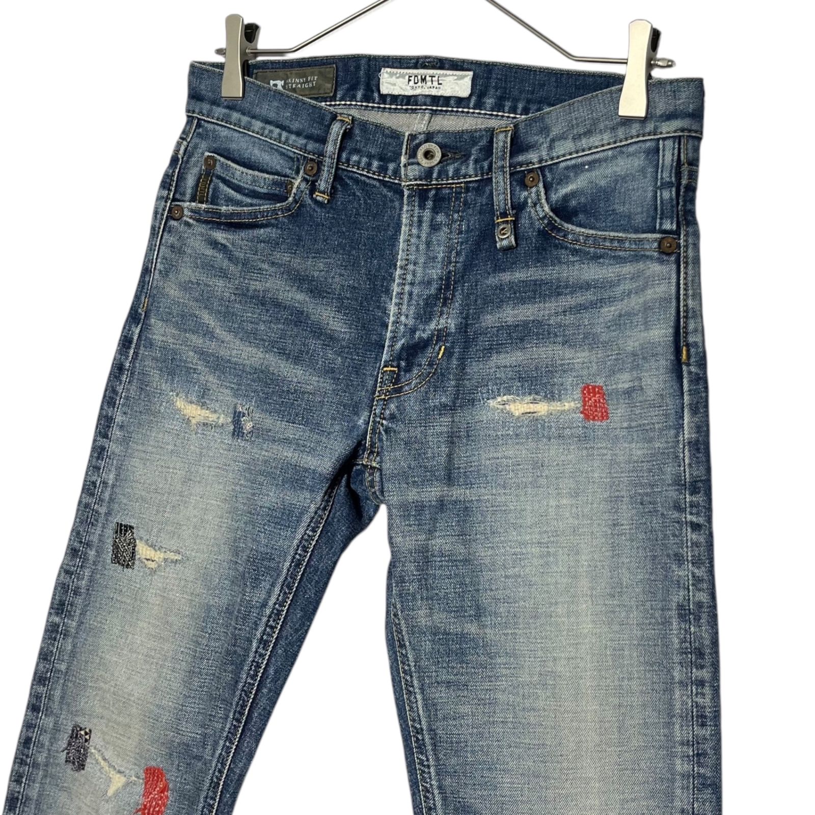 FDMTL(ファンダメンタル) Damage repaired skinny denim pants