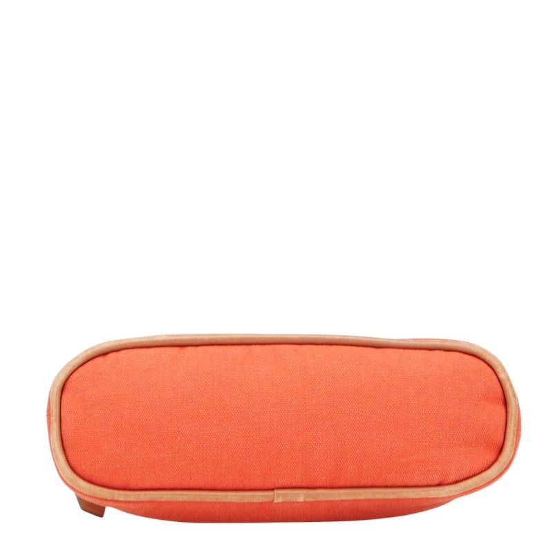 HERMÉS オレンジ キャンバスポーチ エルメスポーチ 魚 白/オレンジ レディース キャンバス ポーチ