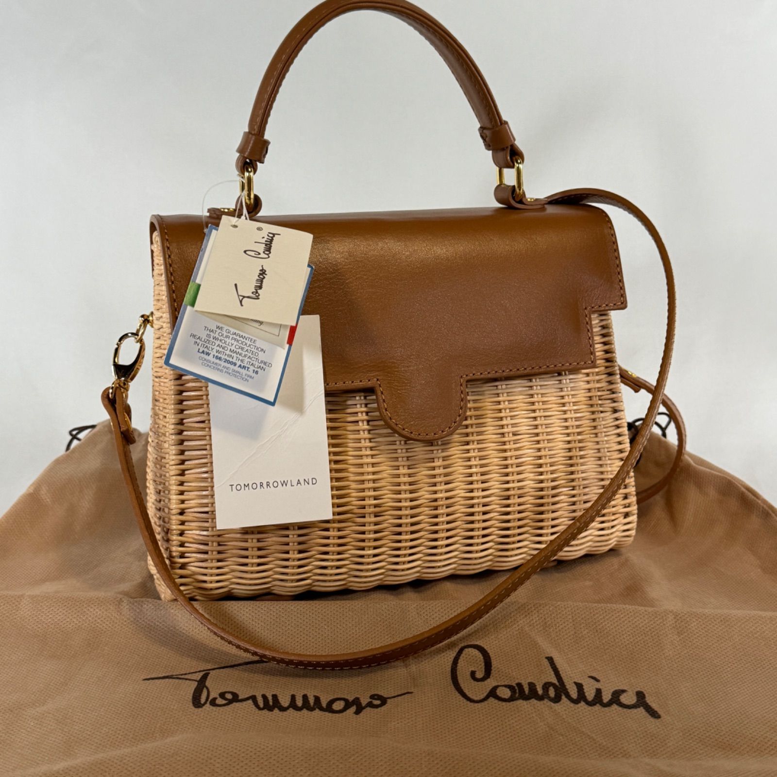 ✨未使用級✨TOMMASO CANDRIA 2way かごバッグ バンブー ✨未使用級✨