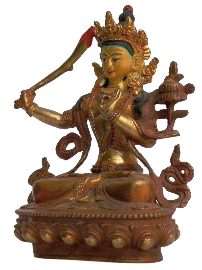 アジアン雑貨 ネパール仏像 マンジュシュリー（文殊菩薩像）39 - メルカリ