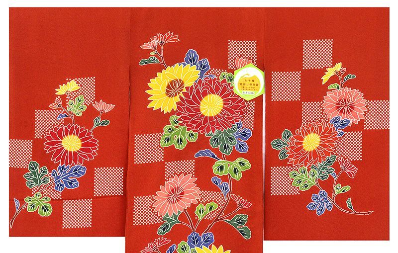 記念感謝祭☆正絹特撰京友禅伝統工芸染祝い花車まり文に四季花の豪華