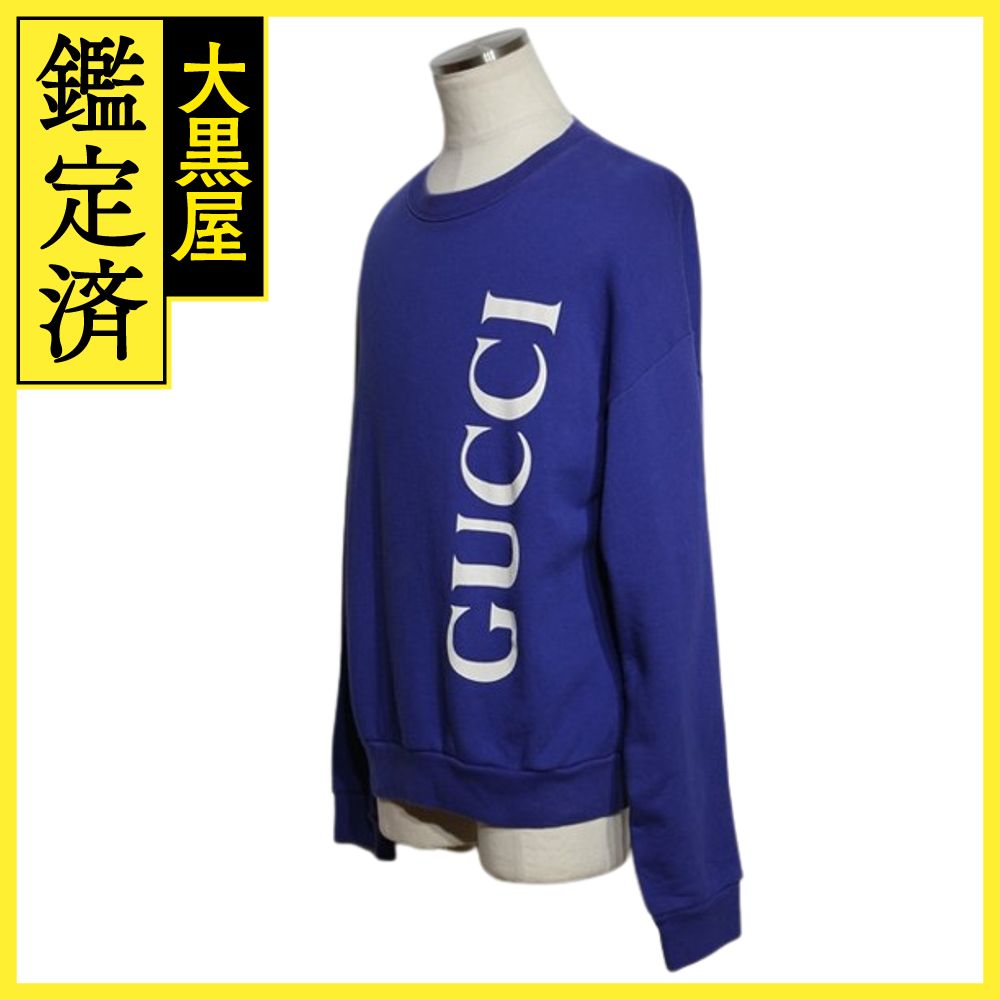 GUCCI ロゴプリント スウェット ネイビー グッチ ロゴプリントスウェット 599345 【200】 - メルカリ