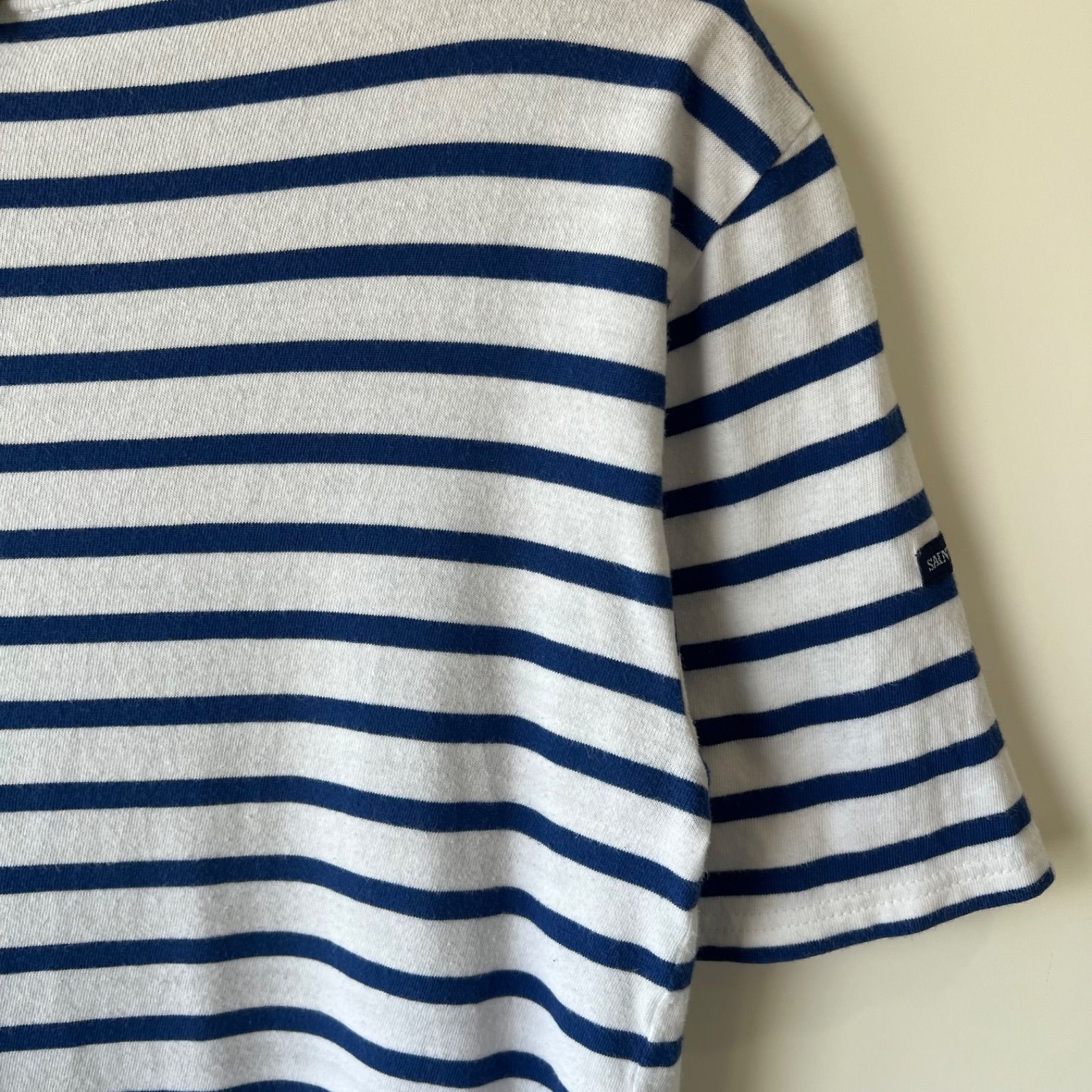 SAINT JAMES morlaix short sleeve white / blue T3 - メルカリ