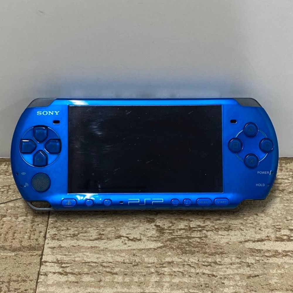 08w13399 ゲームハード 品 バッテリーふた無し SONY ソニー PSP PSP-3000 ブルー 青色 本体