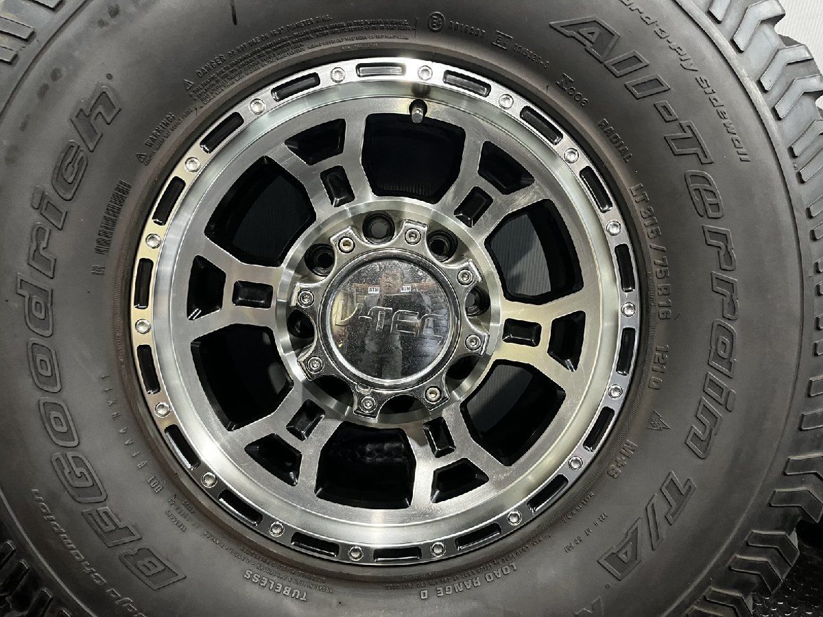 BF Goodrich Mud-Terrain T|A KO LT315|75R16 スパイクタイヤ V-TEC 16インチ 8J8HPCD165.1±0 ホワイトレター ハマーH2等 MTF152MY