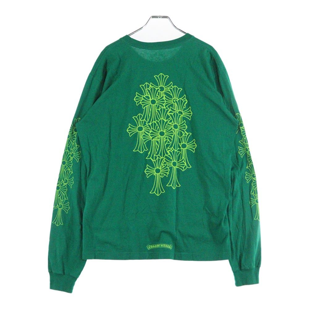 CHROME HEARTS クロムハーツ CH L S 1 セメタリーバックプリント長袖カットソー グリーン