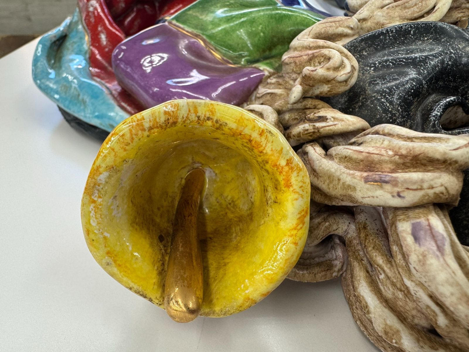 ♪陶器 壁掛け ベネチアンマスク イタリア製 - メルカリ