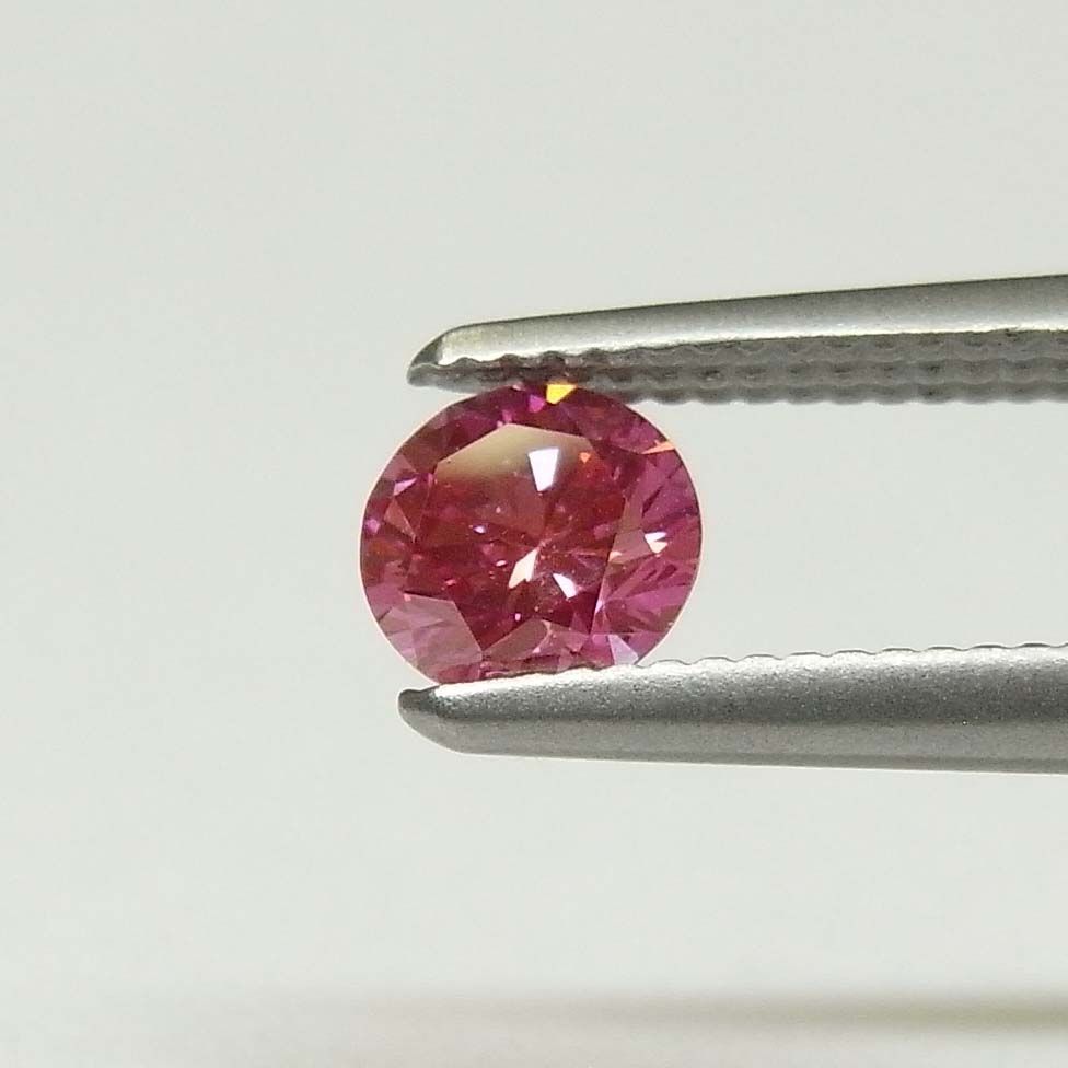 新品：ラボグロウン パープルダイヤモンド ルース 0.22ct VS1（鑑定書 