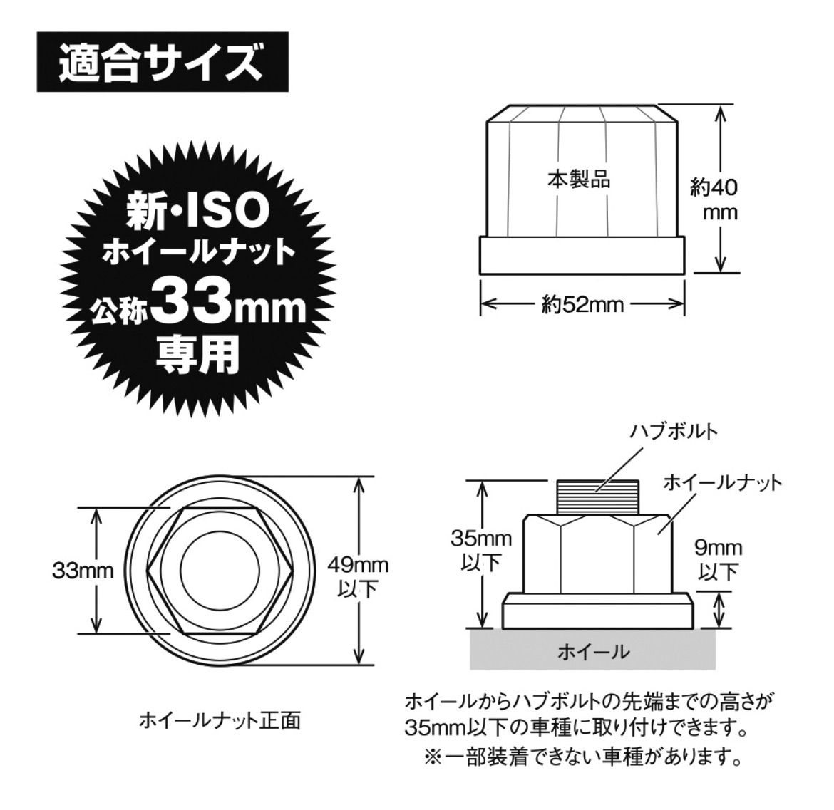 CV-266 32個 シャインデコキャップ 樹脂 ナットキャップ メッキ ISO